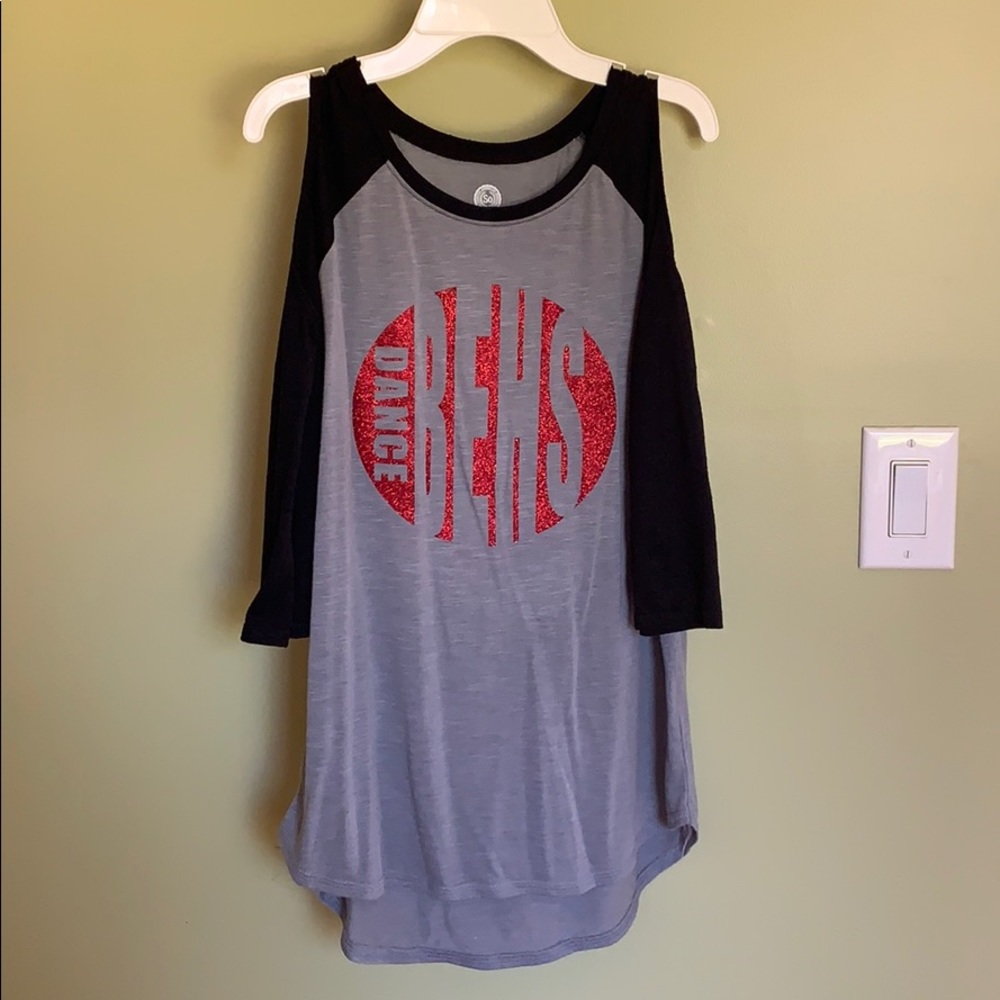 BEHS Dance open shoulder shirt